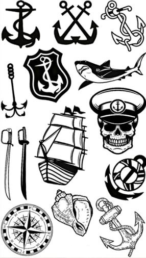 Tattoo piraat - willaert, verkleedkledij, carnavalkledij, carnavaloutfit, feestkledij, kamping kitch, bal marginaal, tattoo, sleeve